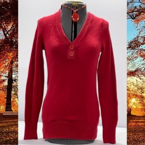 St. John’s Bay Red V Neck Sweater Size S